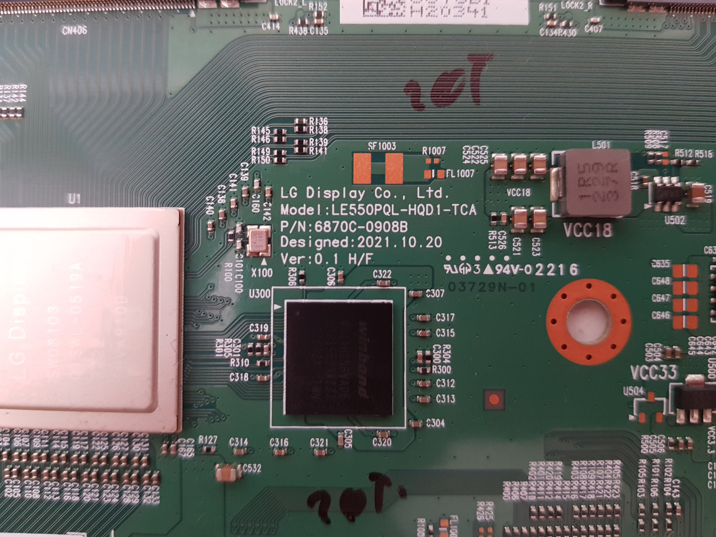 LG OLED 42C2PSA .AAUQLJD T-CON BOARD 6870C-0908B 6871L-6878B