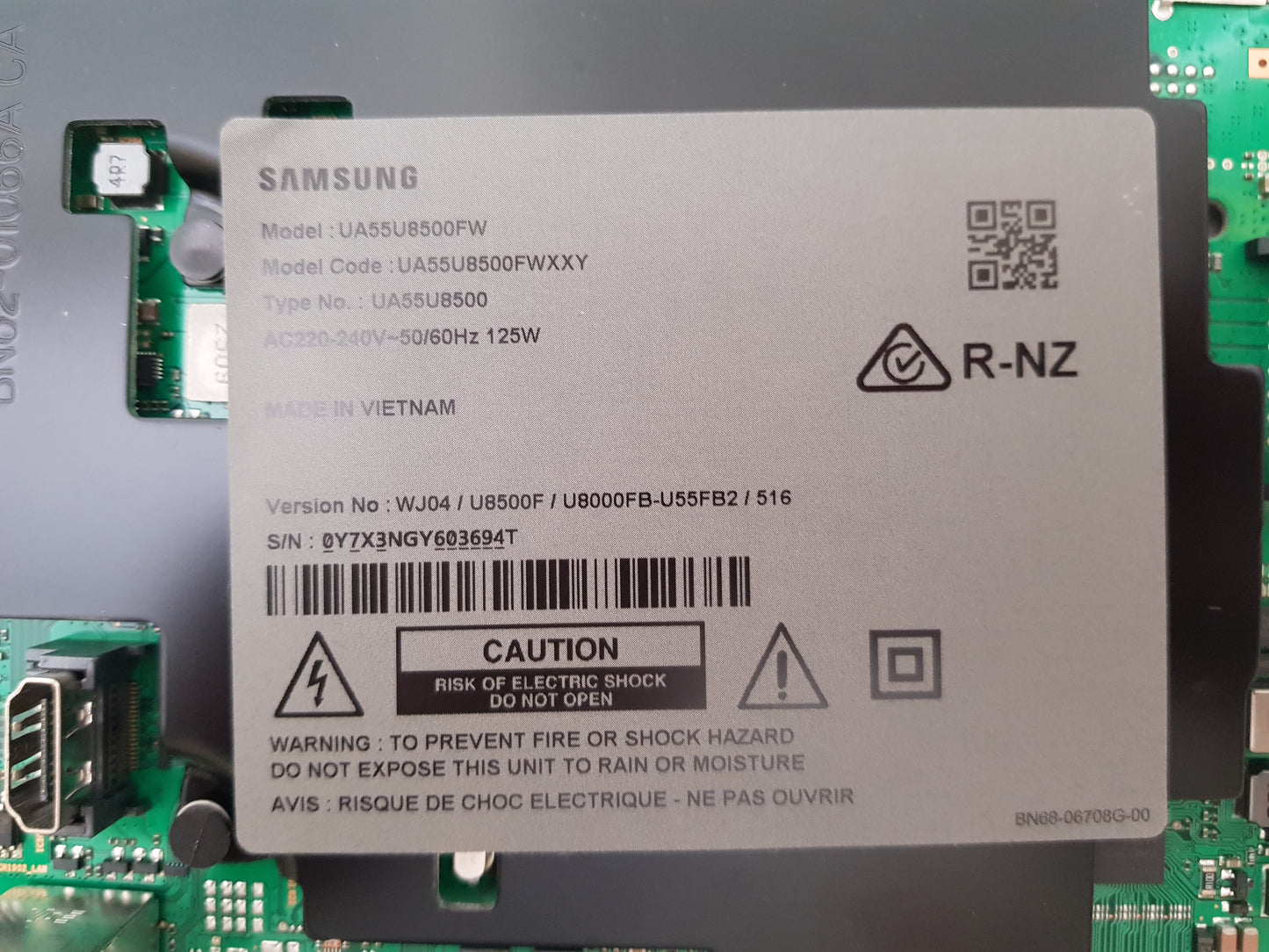 SAMSUNG UA55U8500F WXXY (VER WJ04) MAIN BOARD BN96-61905P