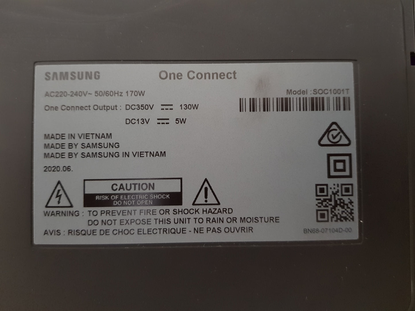 SAMSUNG 43LS03T 50LS03T 55LS03T ONE CONNECT BOX SOC1001T BN94-15288C BN44-01066B