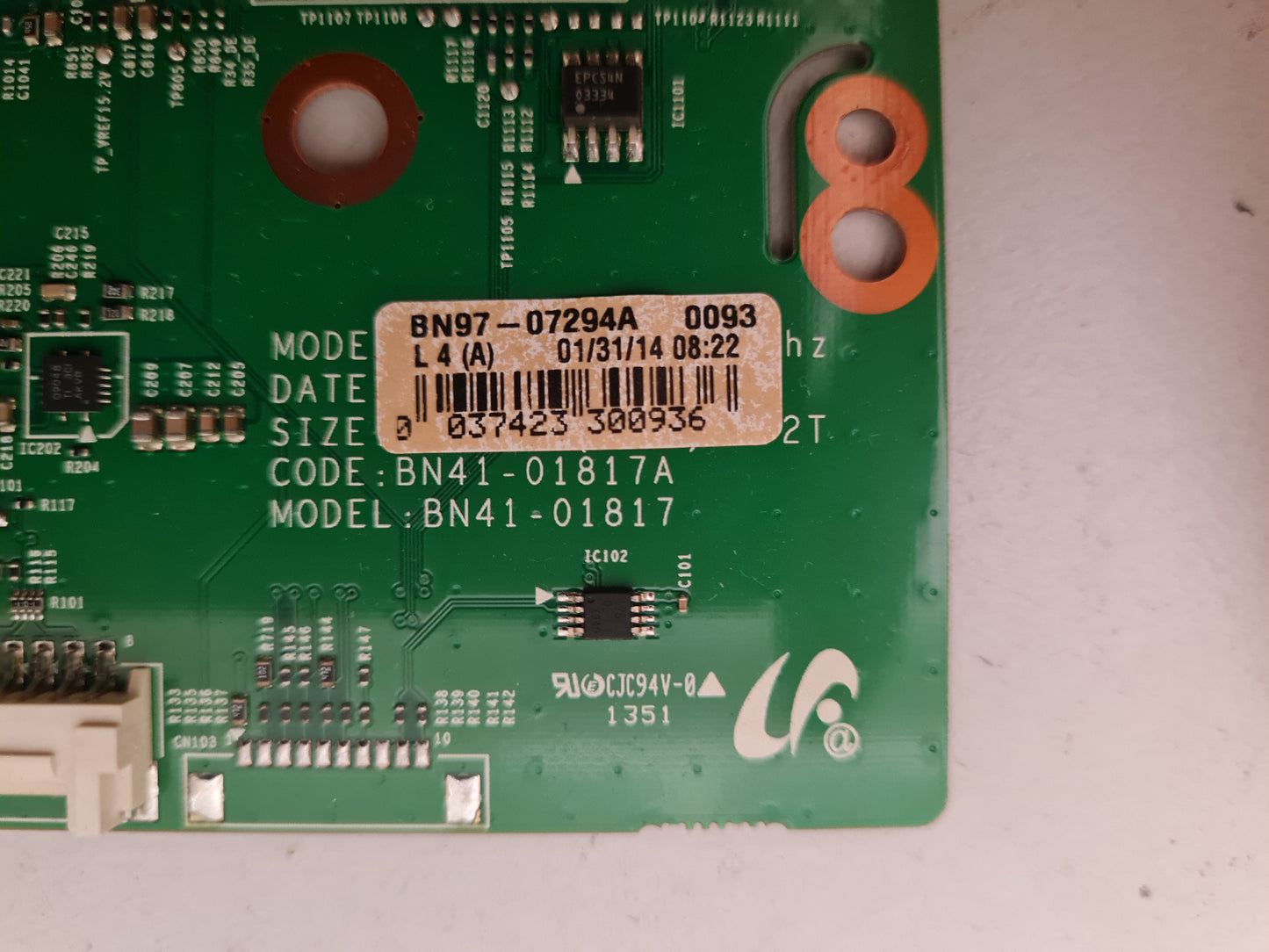 SAMSUNG UA60F7100 T-CON BOARD BN95-01088A BN97-07294A BN41-01817A