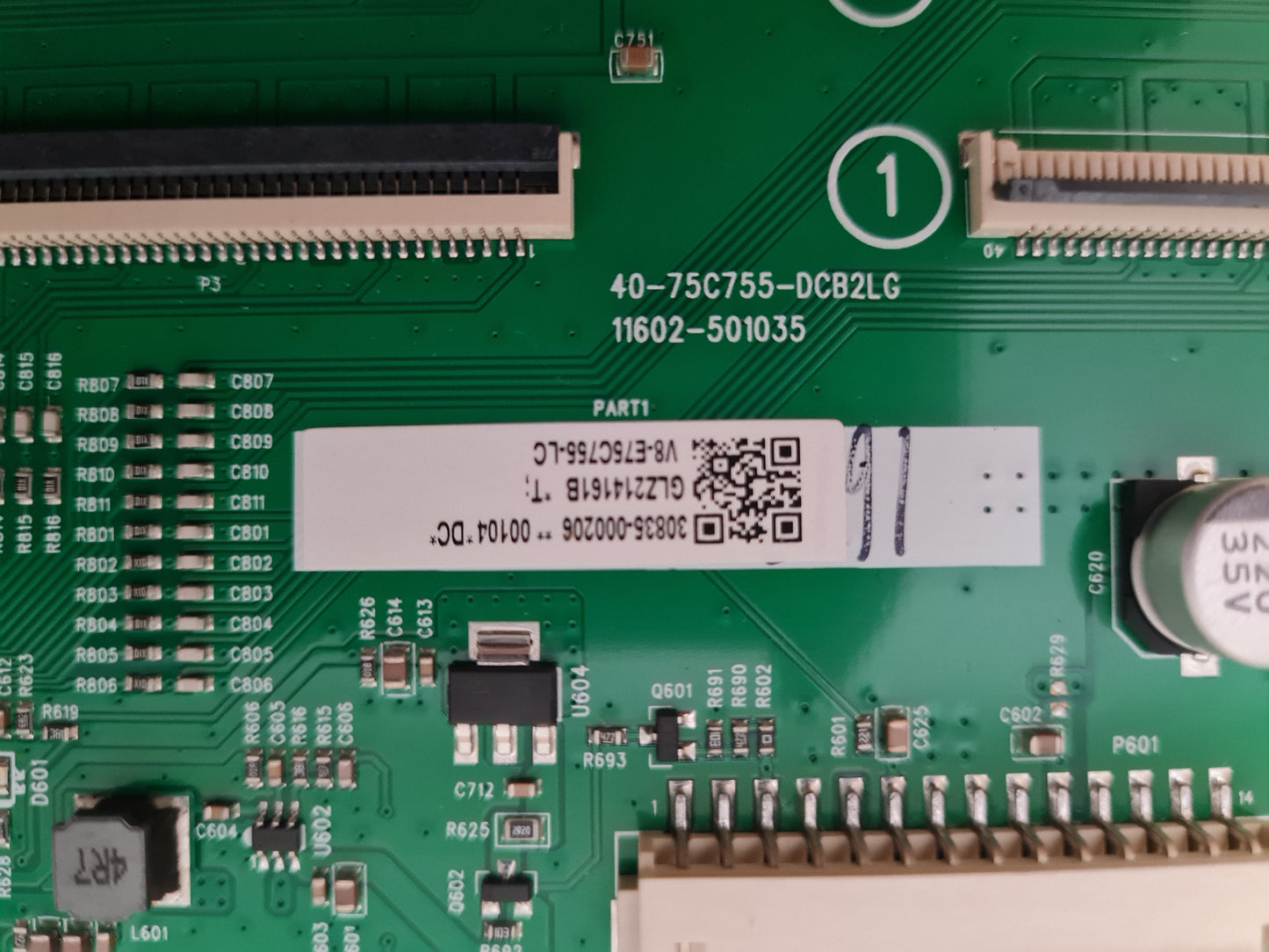 TCL 75C755 T-CON BOARD 40-75C755-DCB2LG 11602-501035