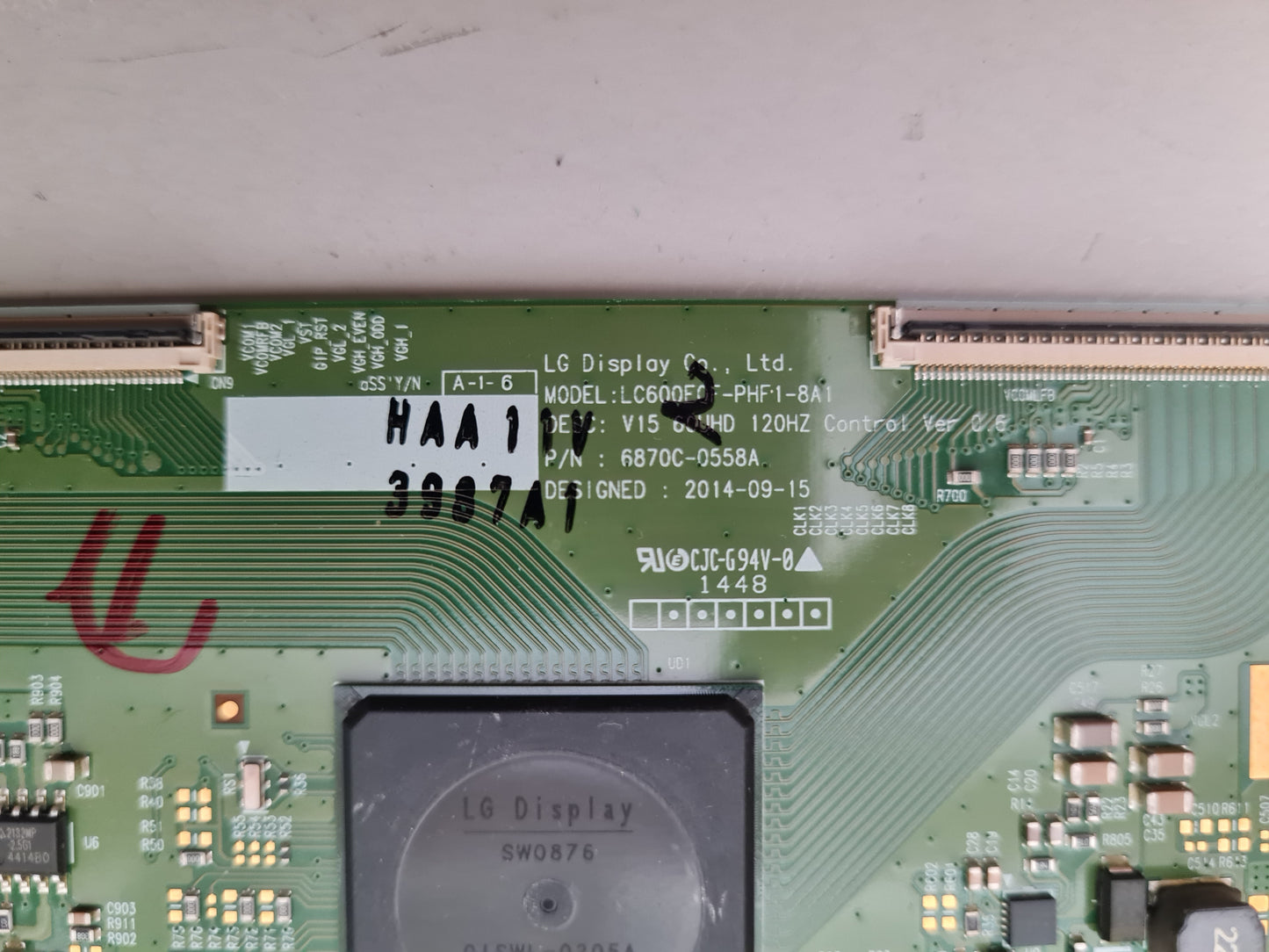 LG 60UF770T T-CON BOARD 6871L-3987A 6870C-0558A