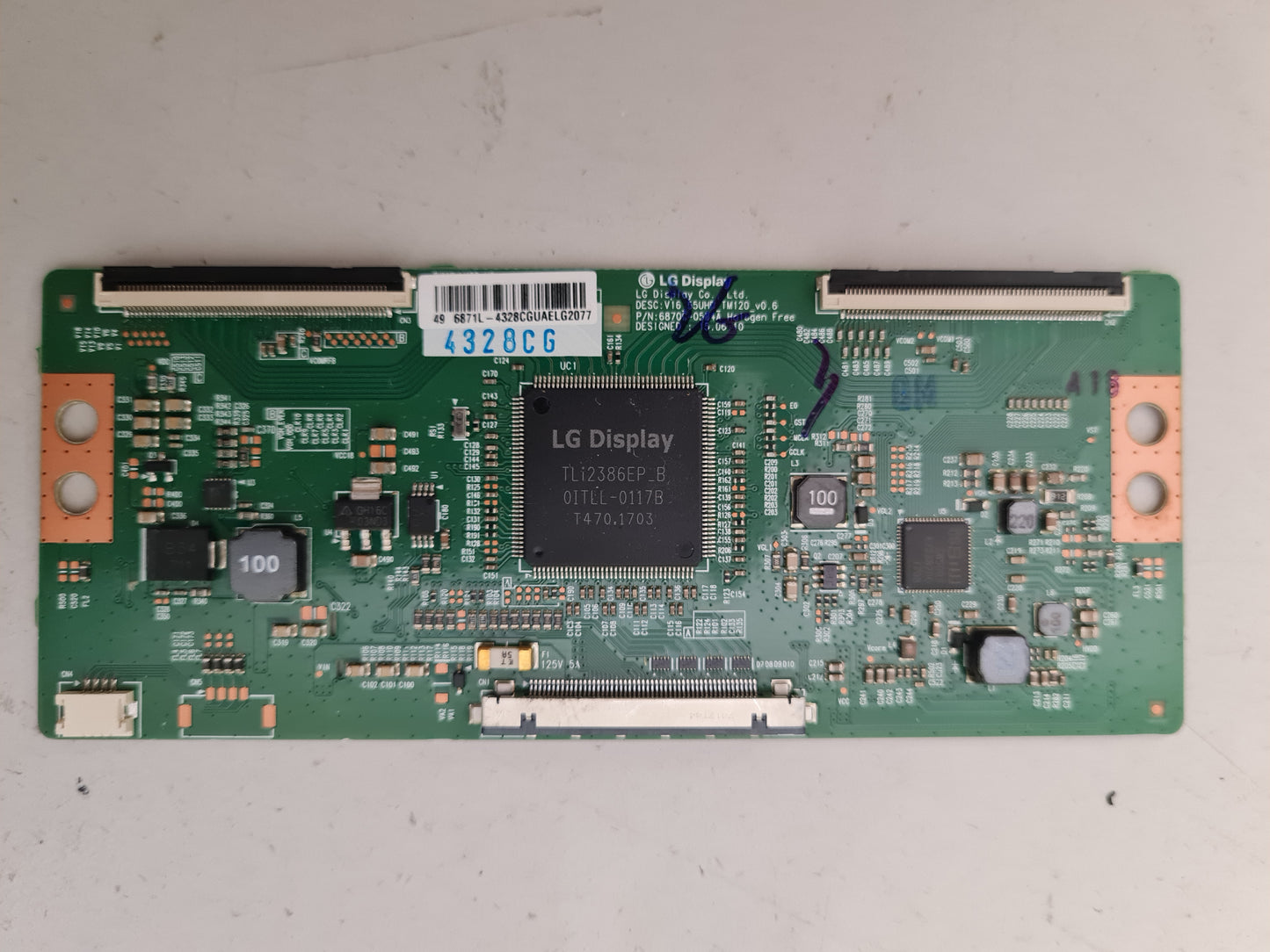 TOSHIBA 49U7750A T-CON BOARD 6871L-4328C 6870C-0584A