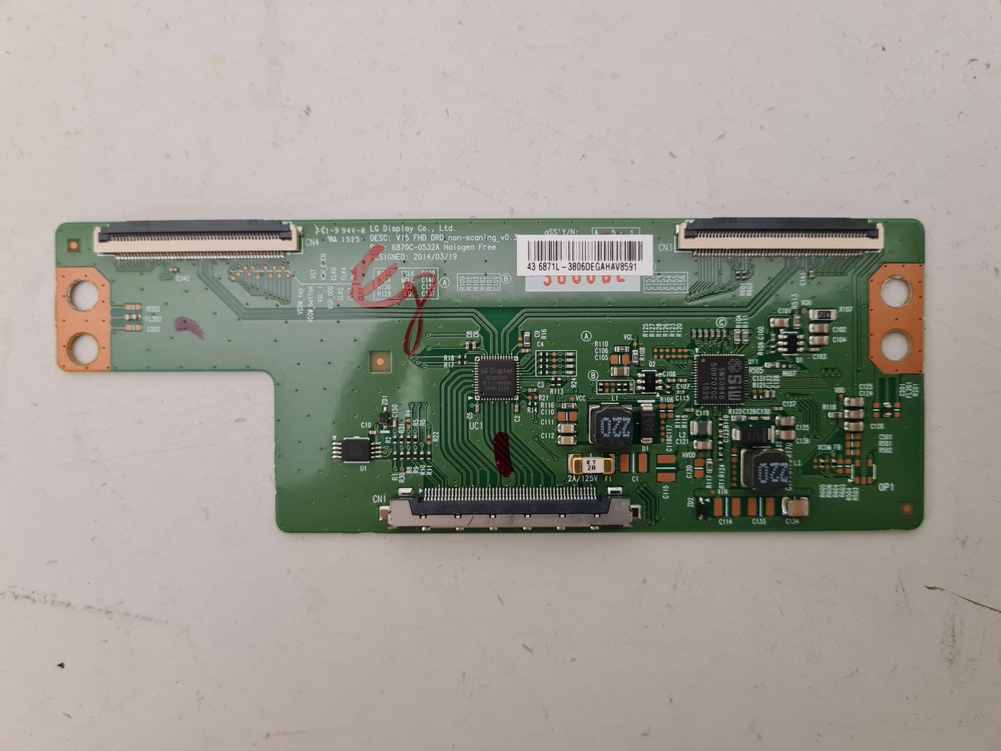 LG 43LF5900 T-CON BOARD 6871L-3806D 6870C-0532A