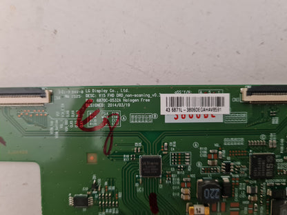 LG 43LF5900 T-CON BOARD 6871L-3806D 6870C-0532A