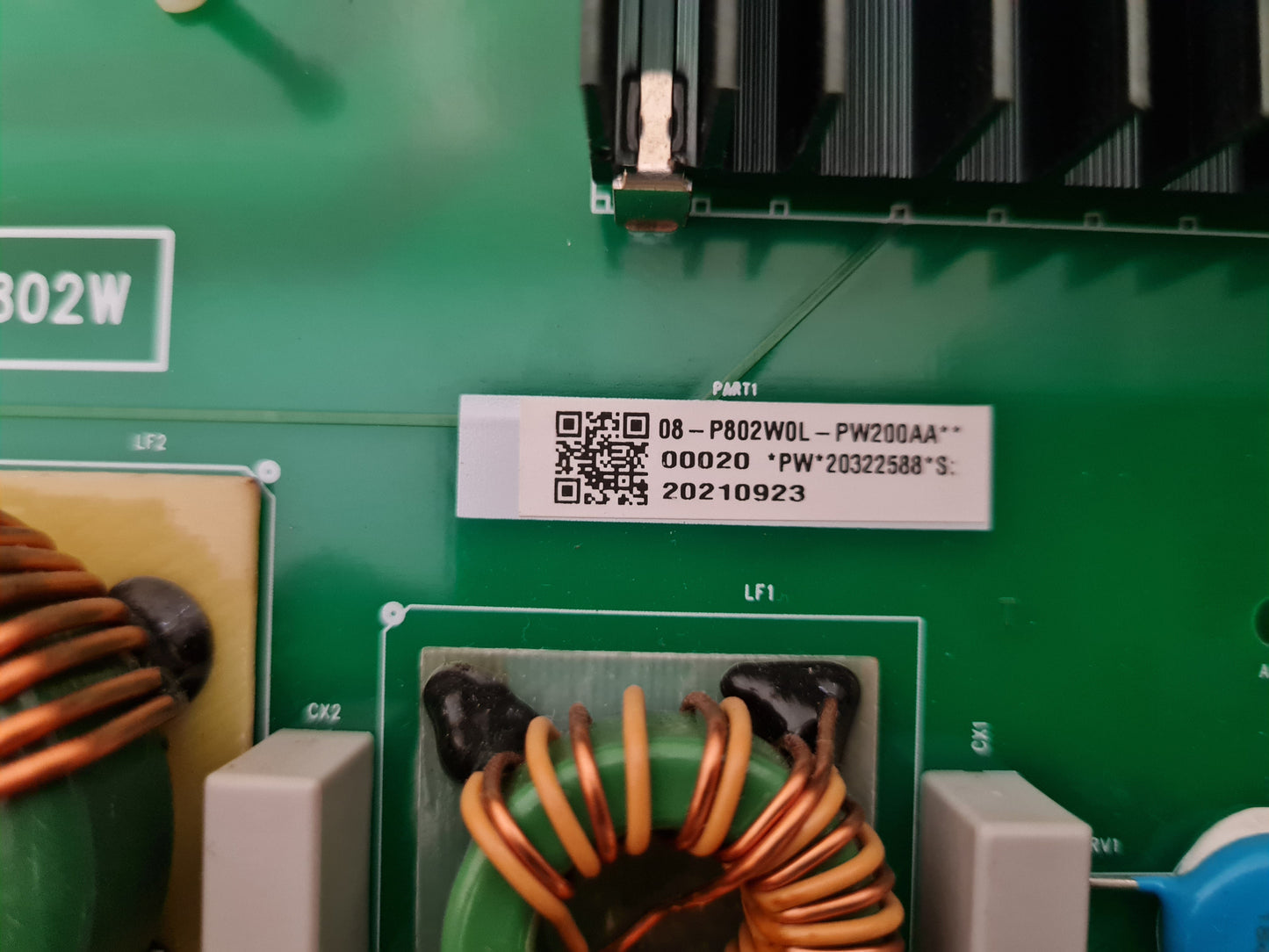 TCL 85C825 POWER SUPPLY BOARD 40-P802HL-PWB2LG 08-P802W0L-PW200AA