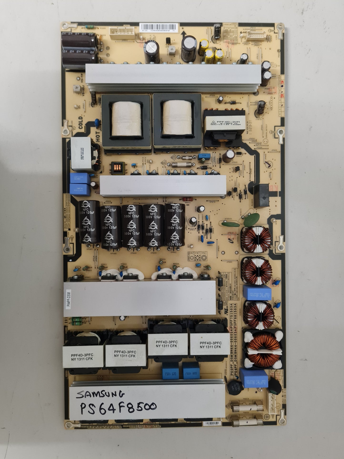 SAMSUNG PS64F8500 POWER SUPPLY BOARD BN44-00603A P64PF_DSM PSPF881503A