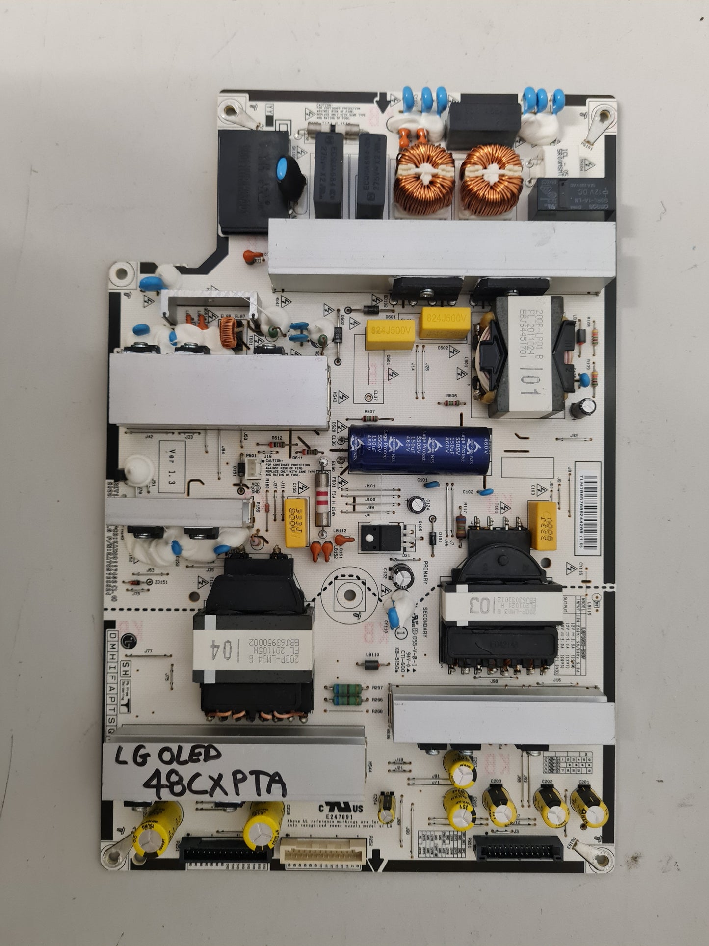 LG OLED 48CXPTA POWER SUPPLY BOARD LGP48CX-20OP EAX69117402 1.0 EAY65768824