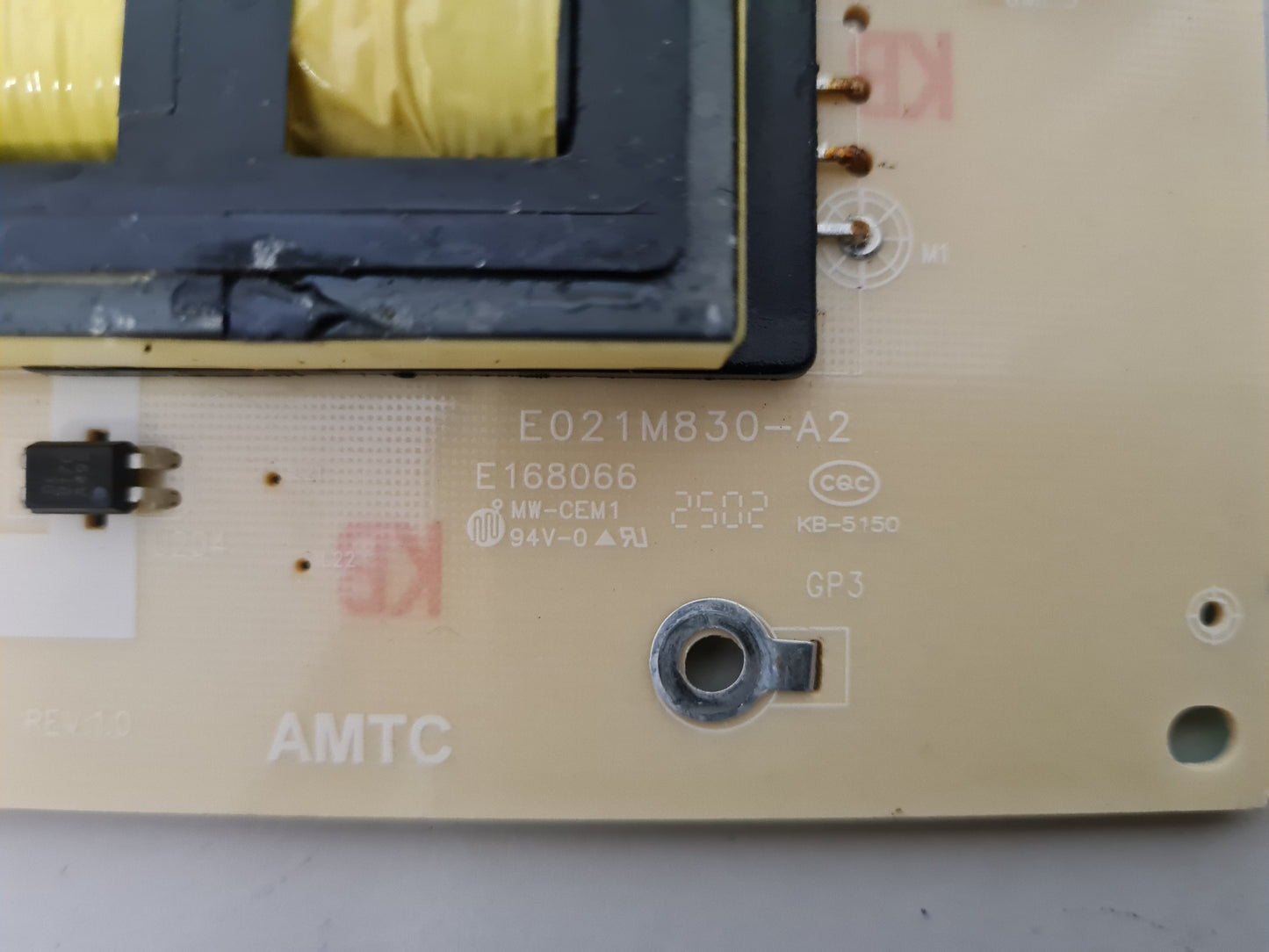 EKO K750UGTWQ POWER SUPPLY BOARD TV7503-ZC02-02 E021M830-A2