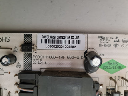 CHIQ U58H10 POWER SUPPLY BOARD CH1160D-1MF 600-U D CH1160D-1MF 600-UBE