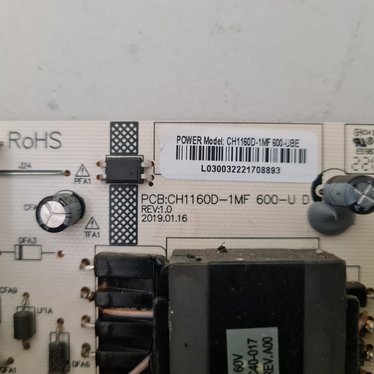 KOGAN KALED58XU9230STA POWER SUPPLY BOARD CH1160D-1MF 600-U D