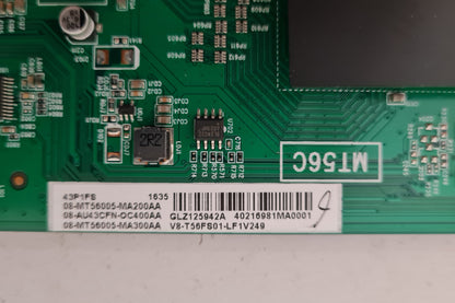 TCL 43P1FS MAIN BOARD MT56C 40-MT56FC-MAE2HG V8-T56FS01-LF1V249
