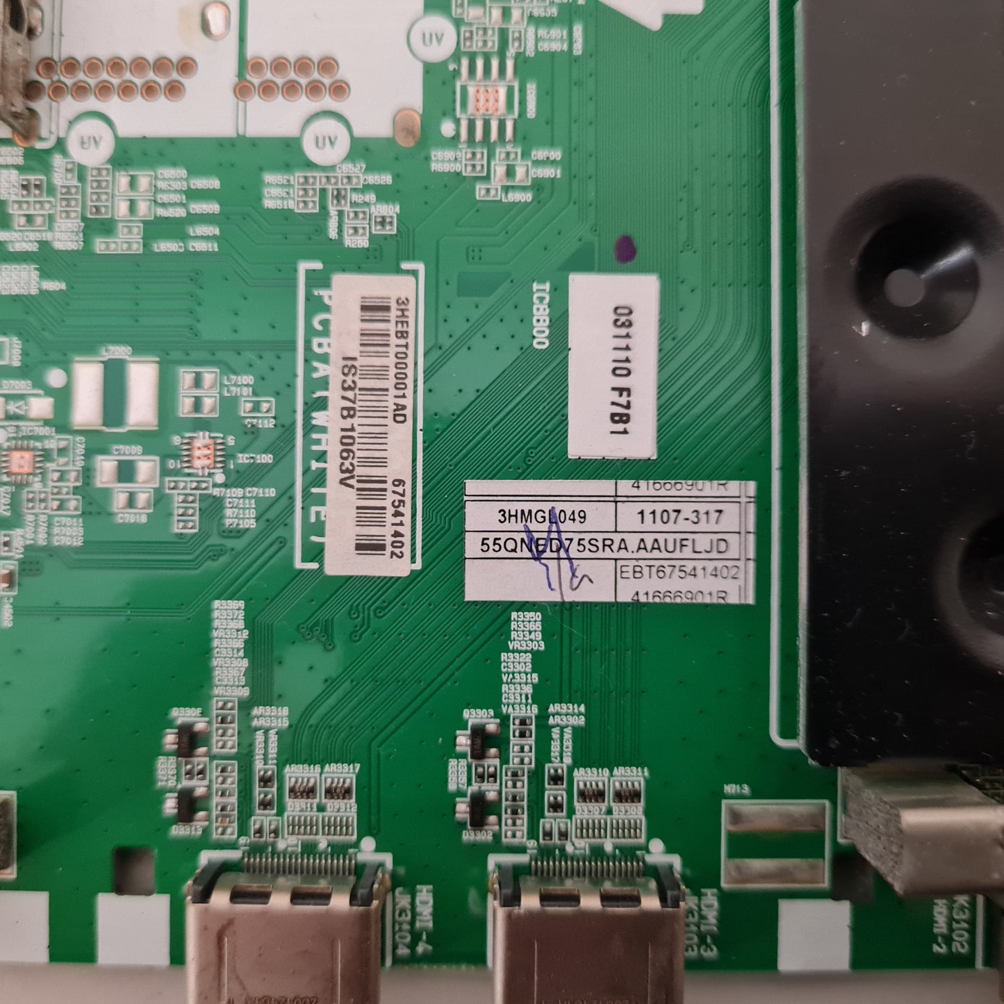 LG 55QNED75SRA .AAUFLJD MAIN BOARD EAX70089402 1.0 67541402 EBT67541402