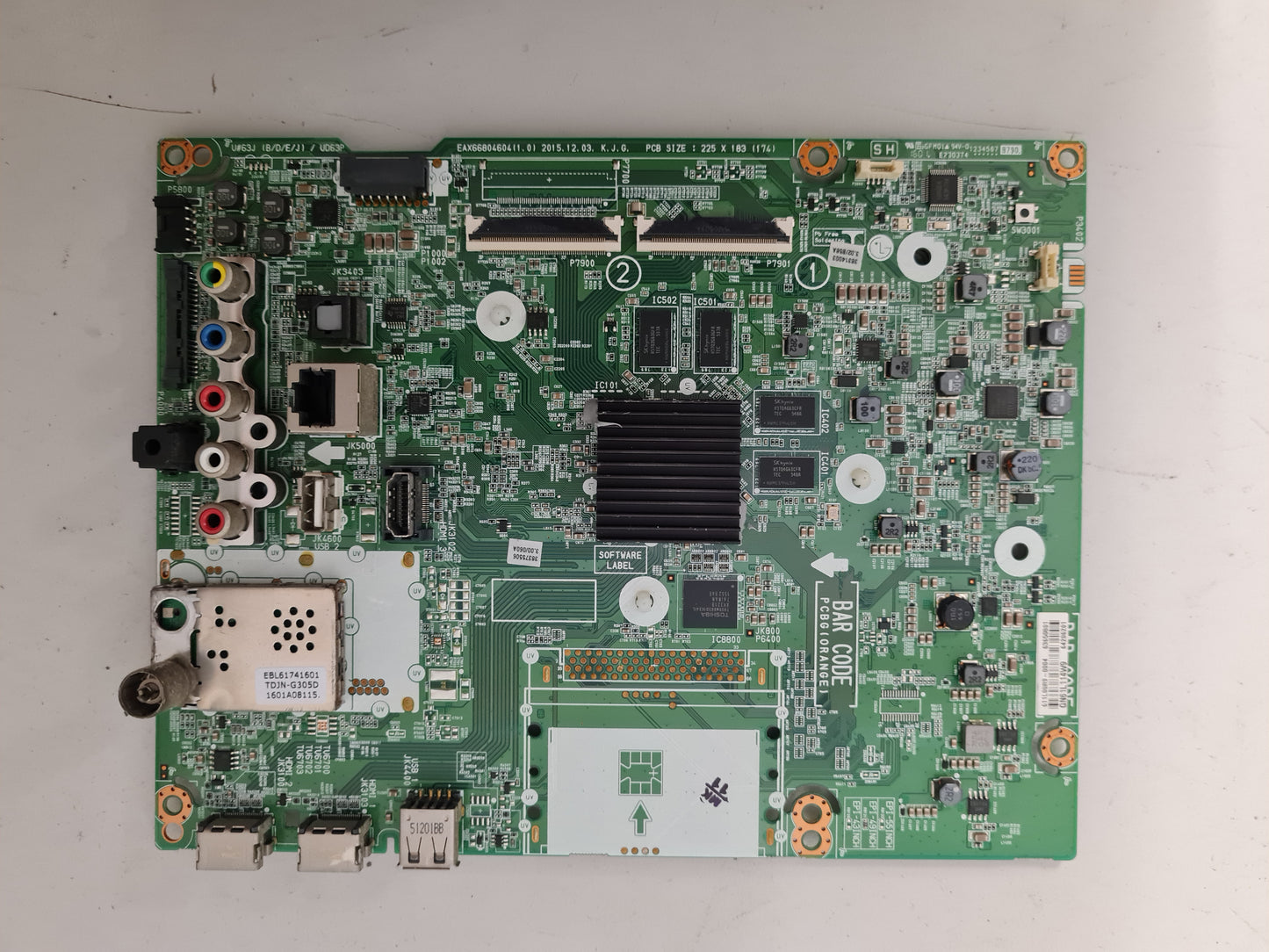 LG 49UH652T -TA.AAUWLH MAIN BOARD 63650801 64206201 EAX66804605 1.0