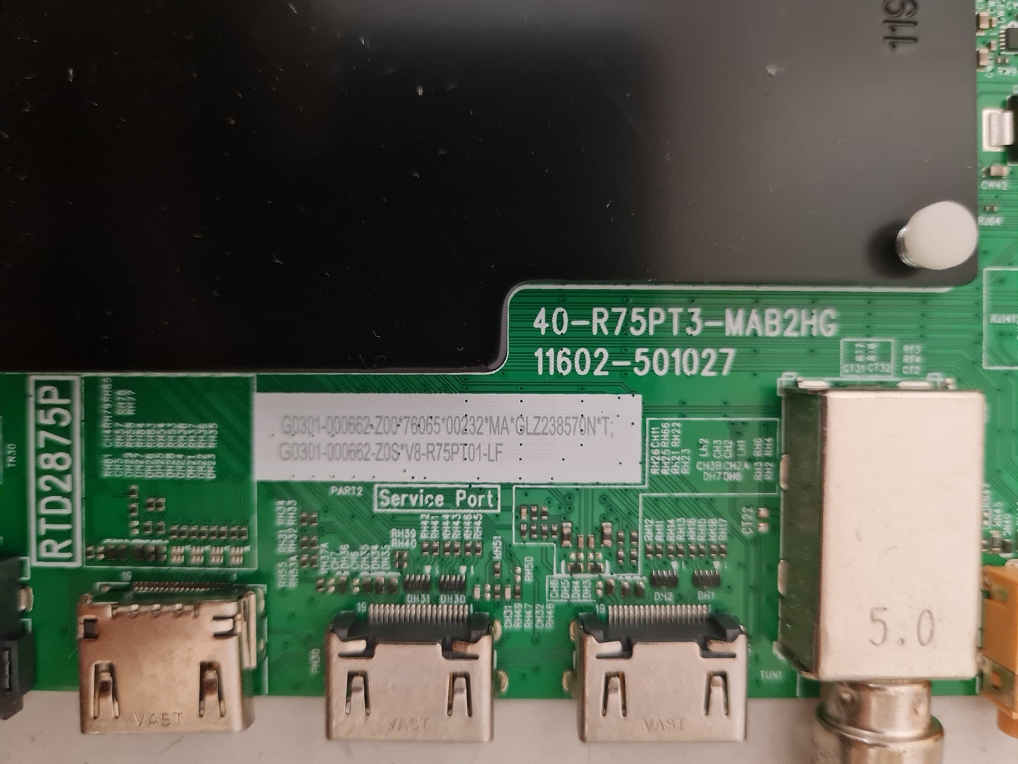 FFALCON FF55U65 MAIN BOARD 40-R75PT3-MAB2HG 11602-501027 V8-R75PT01-LF