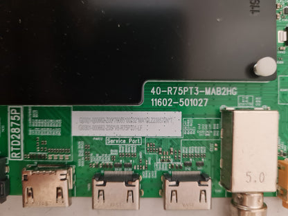 FFALCON FF55U65 MAIN BOARD 40-R75PT3-MAB2HG 11602-501027 V8-R75PT01-LF