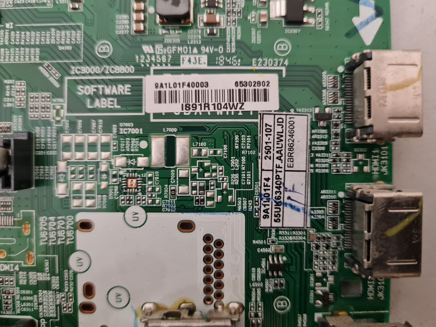 LG 55UK6340PTF .AAUWLJD MAIN BOARD EBR86246001 65302802 EAX67872805 1.1