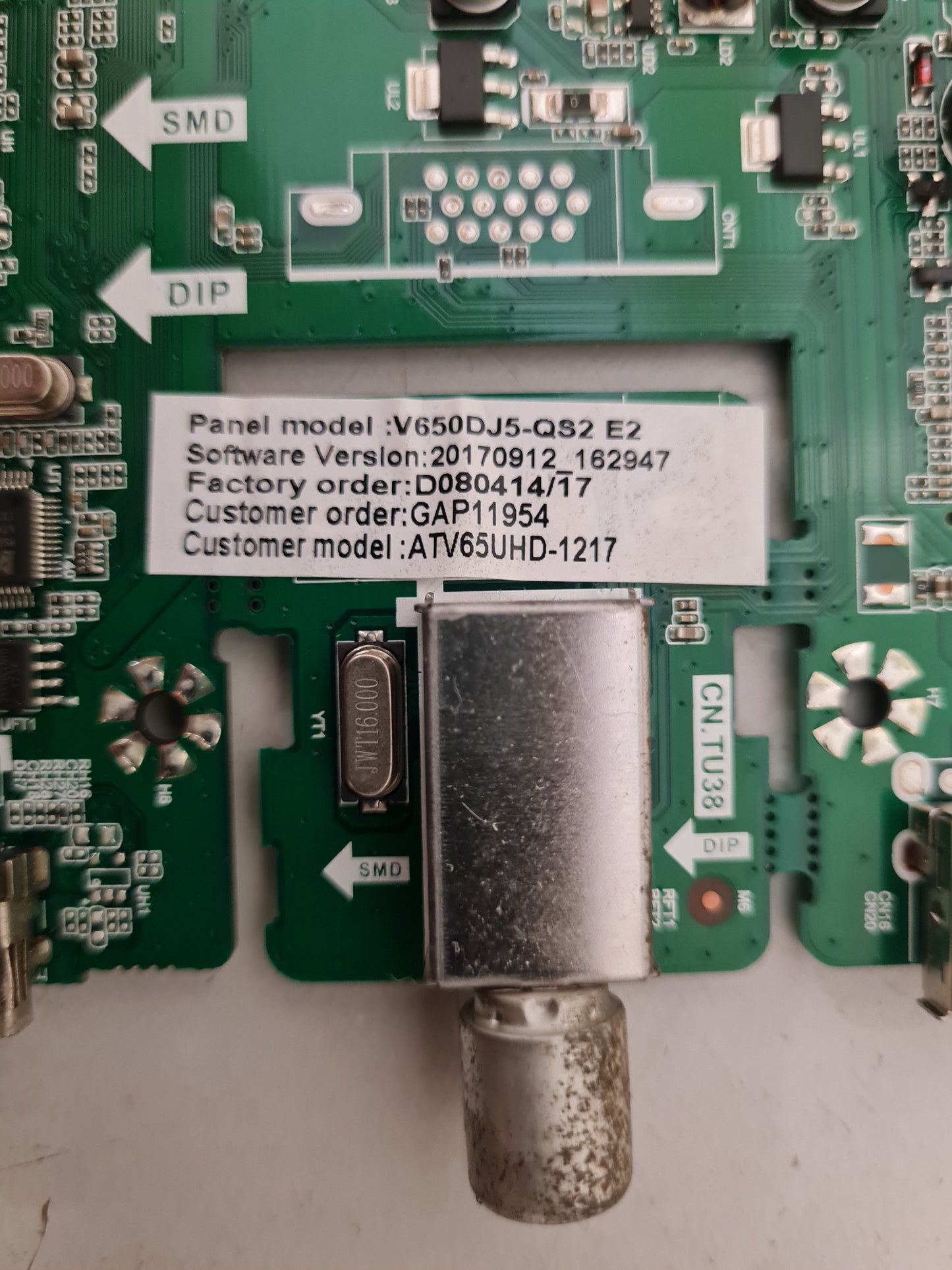 BAUHN ATV65UHD-1217 MAIN BOARD T.MS3458.U801 V650DJ5-QS2
