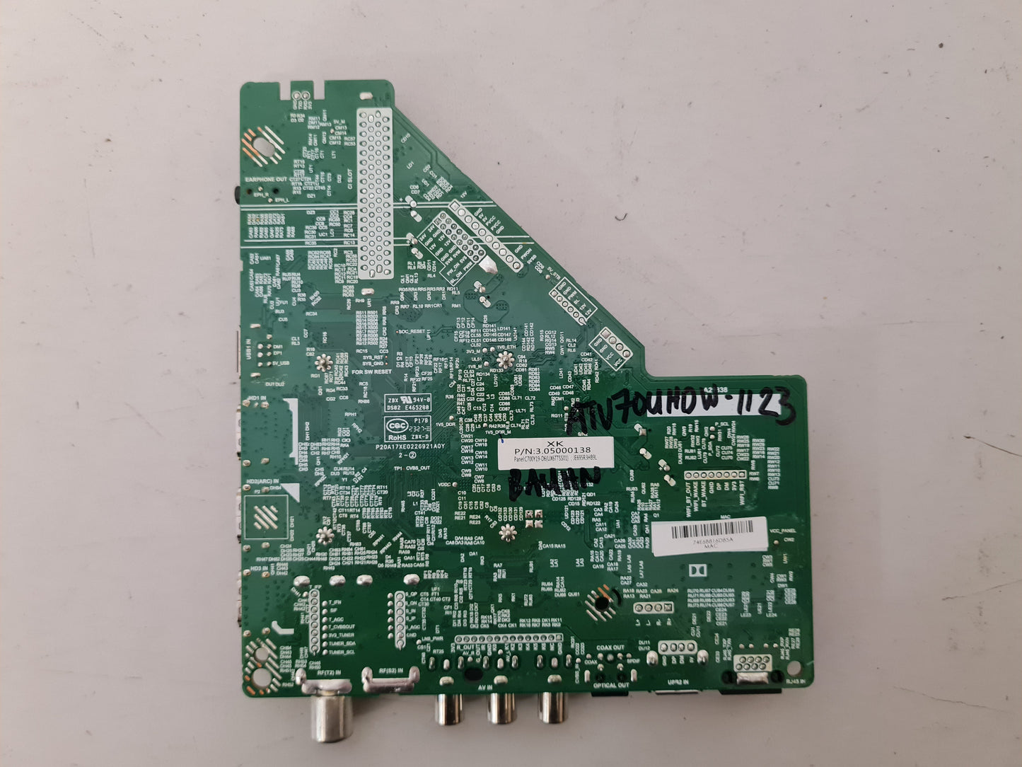 BAUHN ATV70UHDW-1123 MAIN BOARD TD.RT2874.81 (T)
