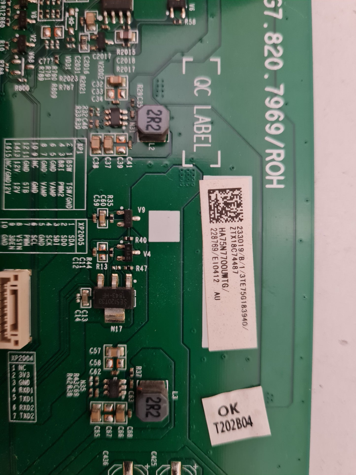 HISENSE 75P8 MAIN BOARD RSAG7.820.7969 HA75N7700UWTG 233019 228769