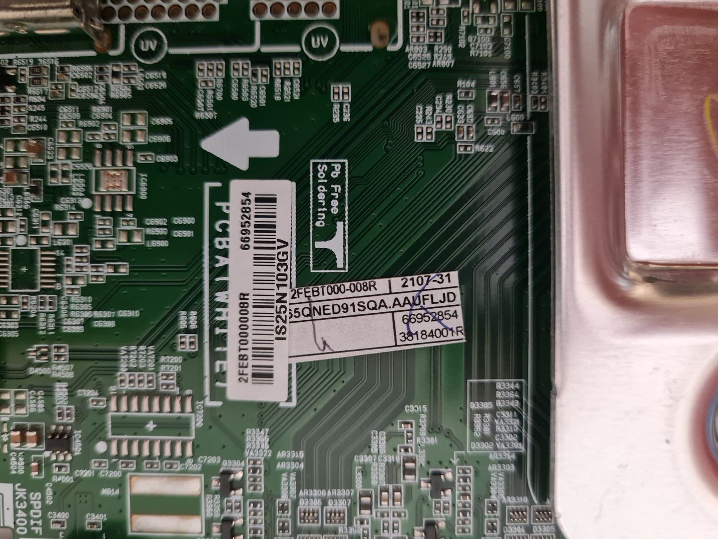 LG 65QNED91SQA .AAUFLJD MAIN BOARD EAX69763506 1.0 66952854