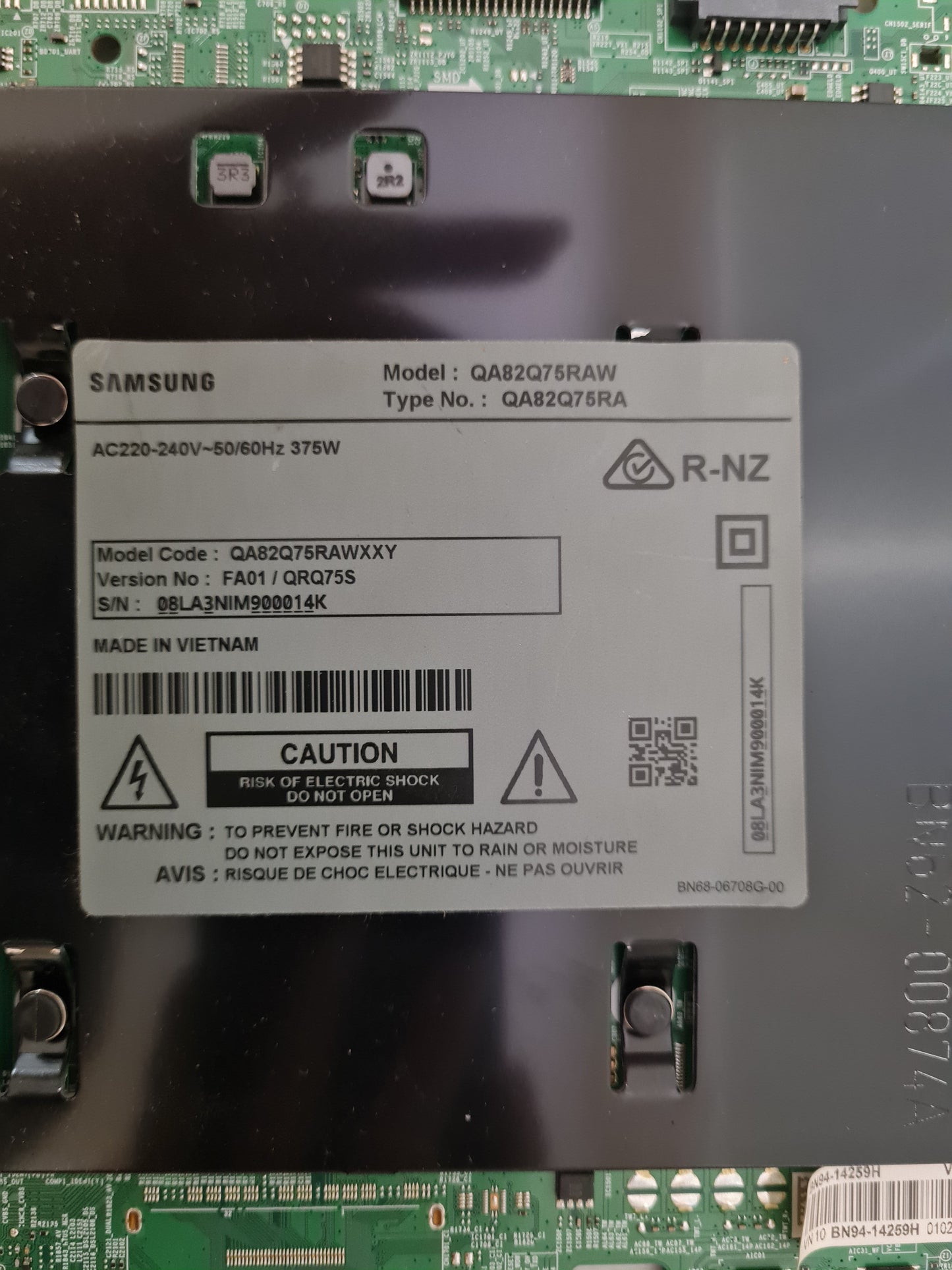SAMSUNG QA82Q75RAW XXY (VER FA01) MAIN BOARD BN94-14259H