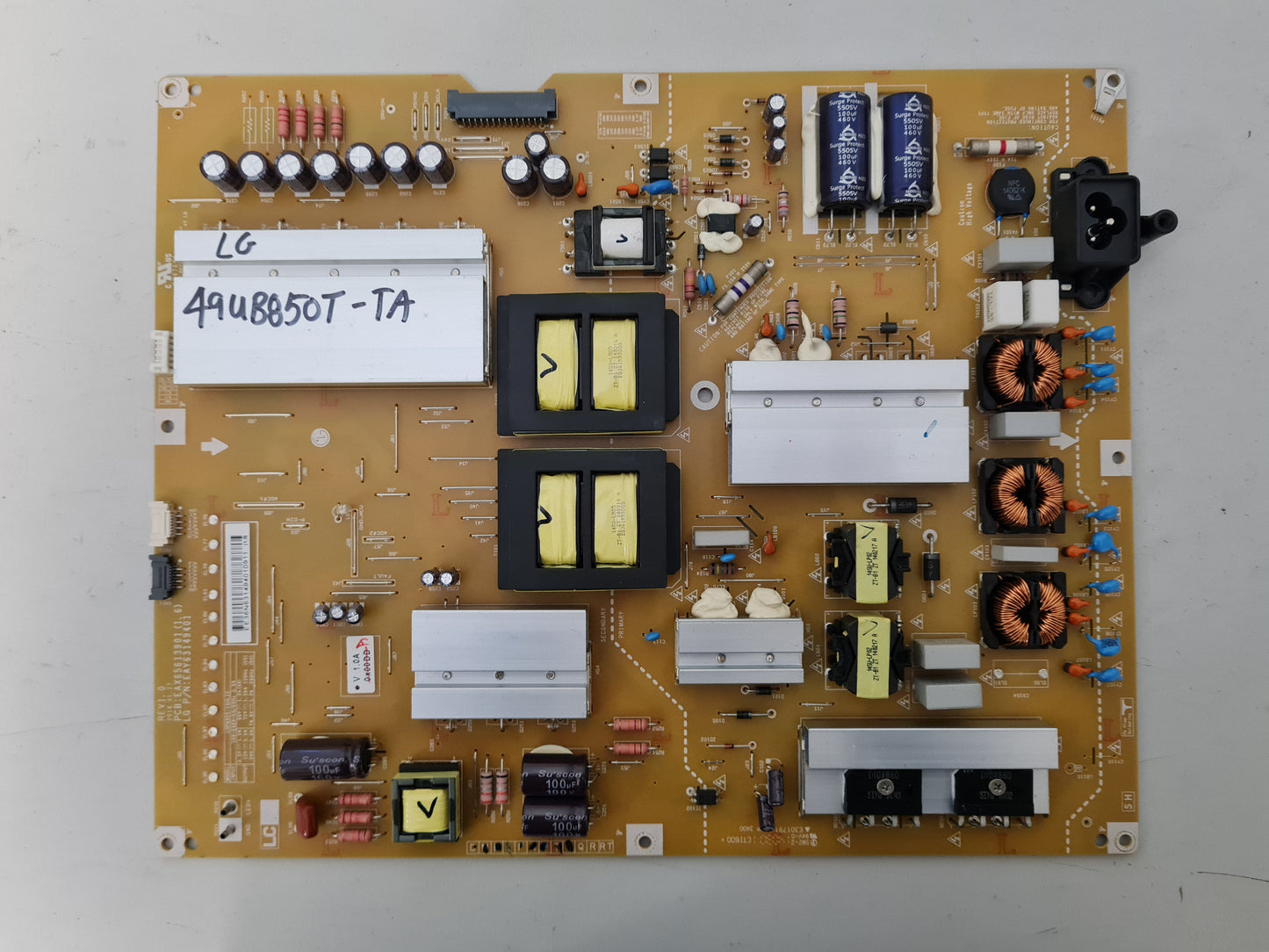 LG 49UB850T POWER SUPPLY BOARD EAX65613901 1.6 EAY63149401 LGP4955-14UL12