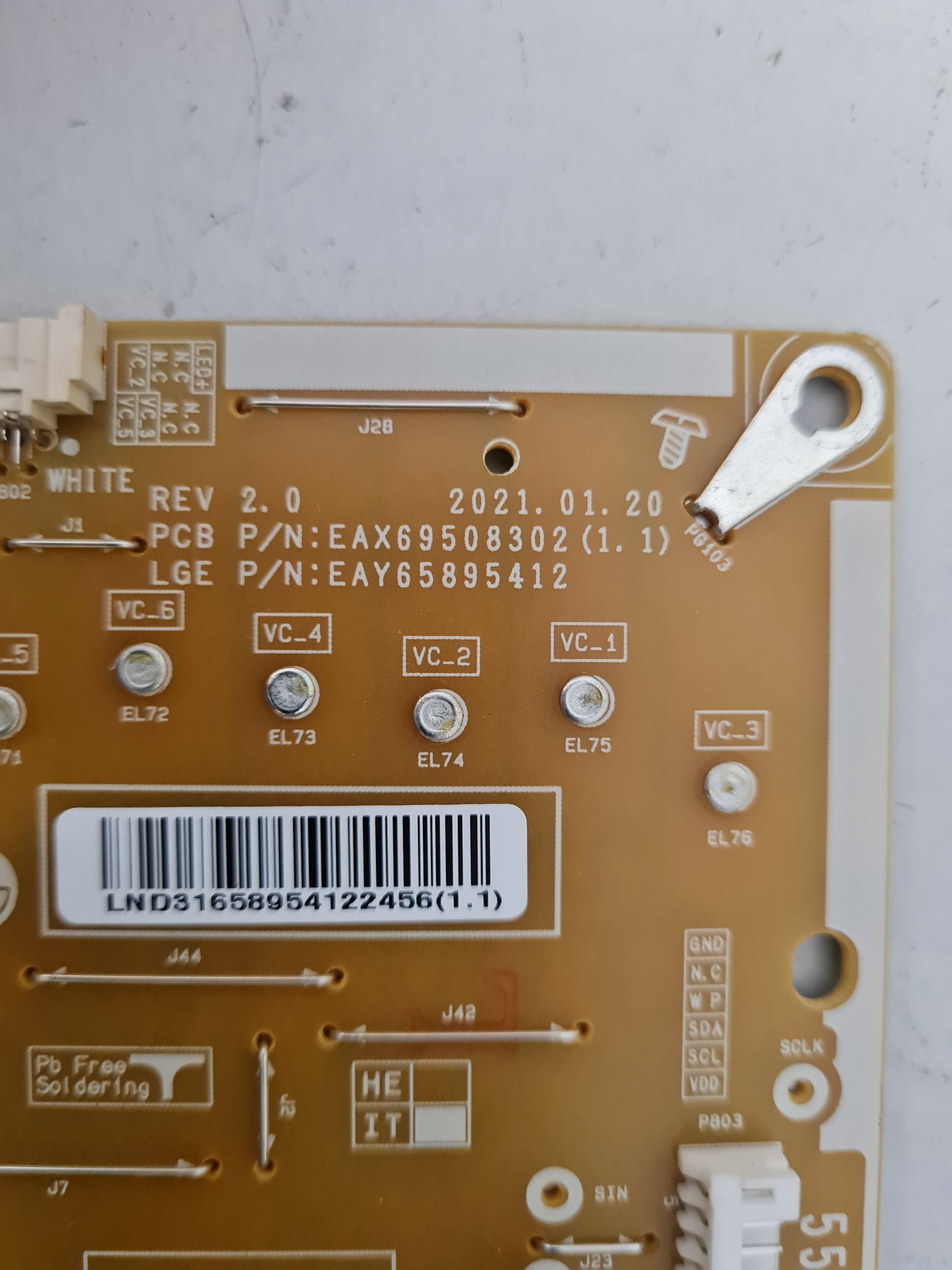 LG 55QNED80SQA POWER SUPPLY BOARD EAX69508302 1.1 EAY65895412 LGP55-21UL6