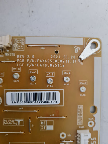 LG 55QNED80SQA POWER SUPPLY BOARD EAX69508302 1.1 EAY65895412 LGP55-21UL6
