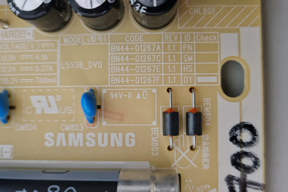 SAMSUNG UA50DU7700 POWER SUPPLY BOARD BN44-01267F L55S6_DVD