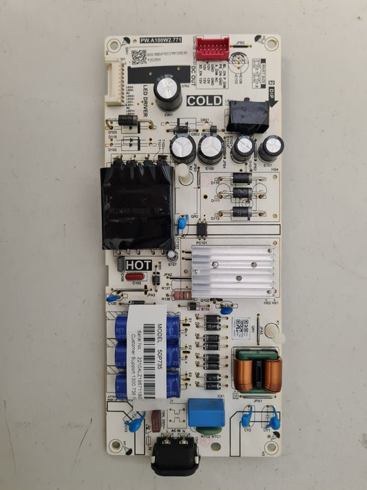 TCL 50P735 POWER SUPPLY BOARD PW.A100W2.771