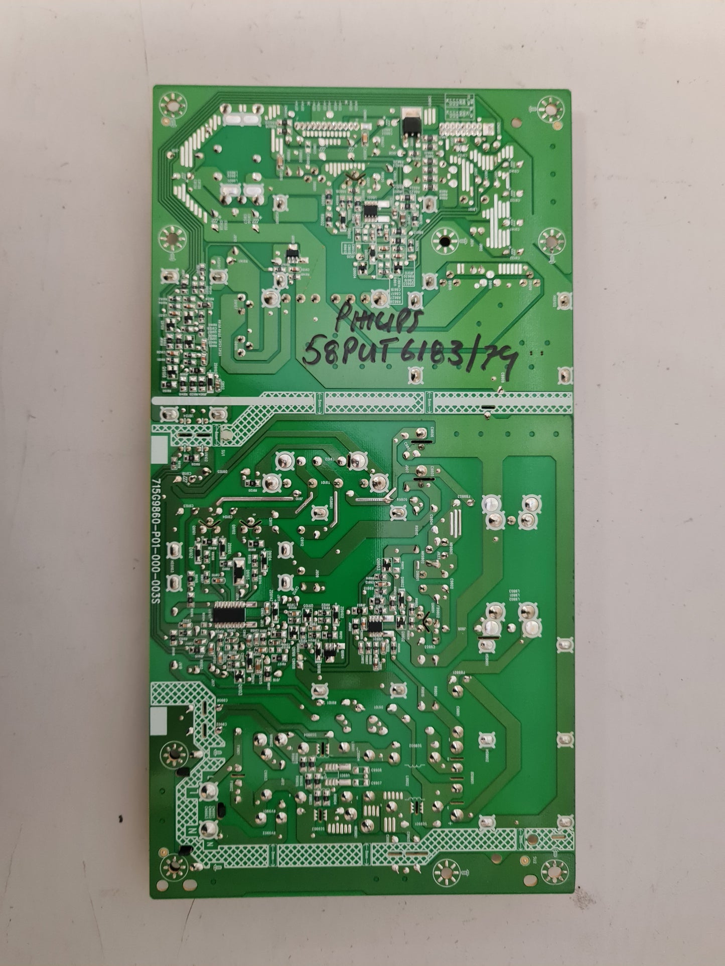 PHILIPS 58PUT6183 POWER SUPPLY BOARD 715G9860-P01-000-003S PLTVIJ381XXA9