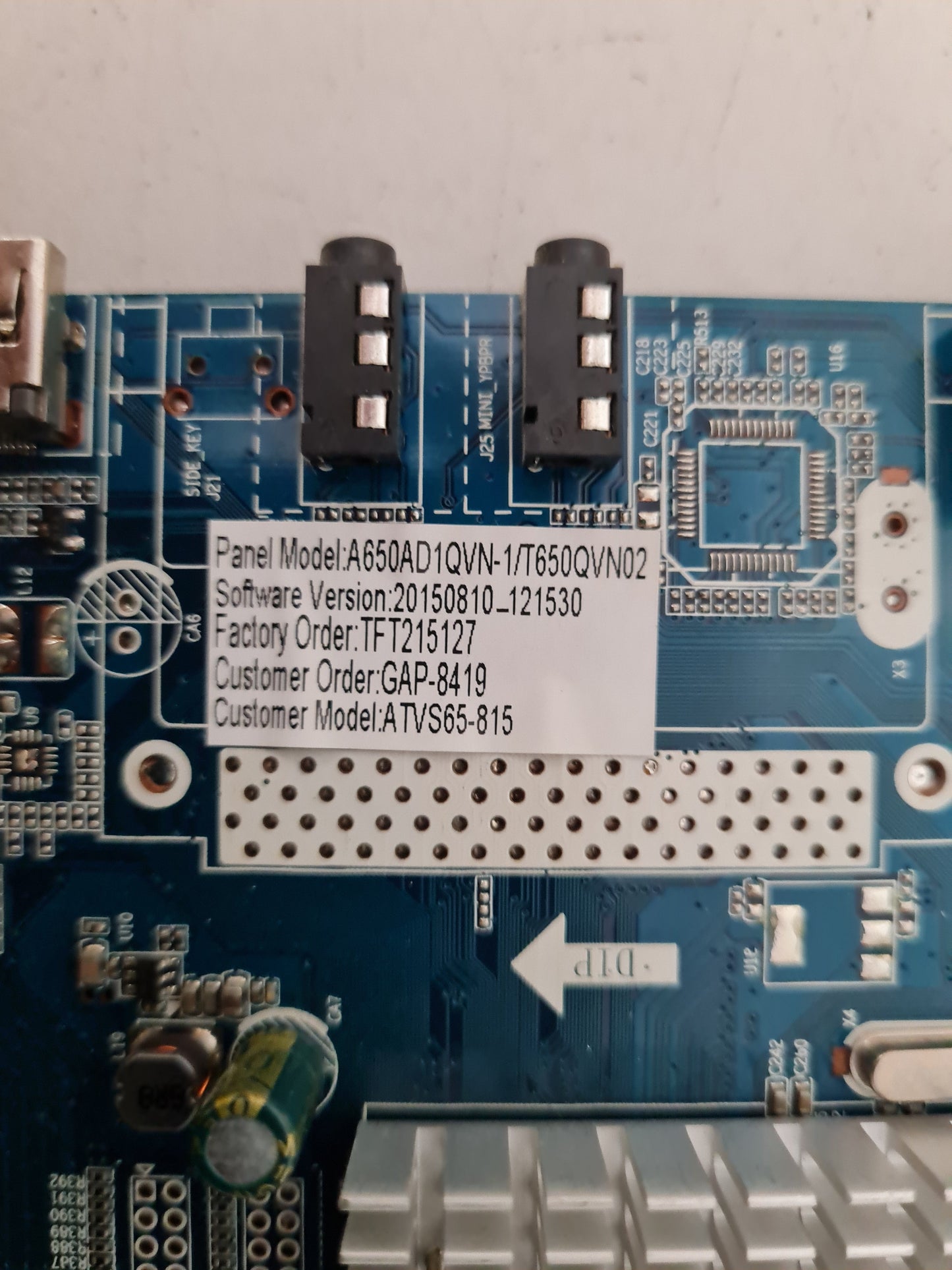 BAUHN ATVS65-815 MAIN BOARD CV6308H-D BJM1-C6308-0T3G