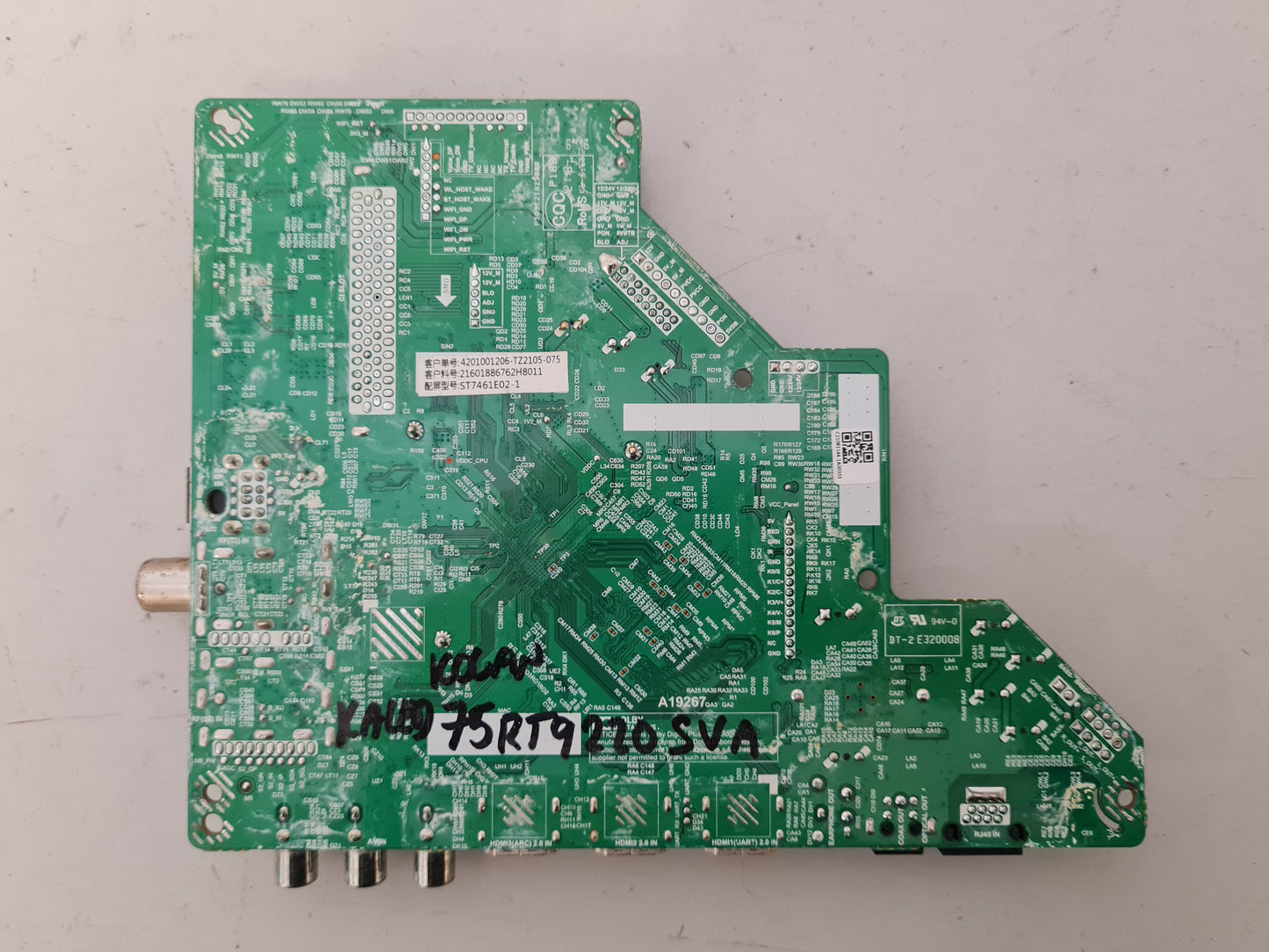 KOGAN KALED75RT9220SVA MAIN BOARD TD.MS6886.762 ST7461E02-1
