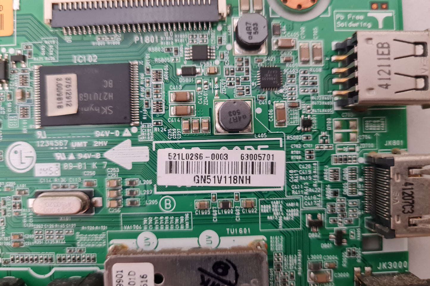 LG 32LF550B MAIN BOARD EBU63005701 EBT63616707 EAX66242602 1.1
