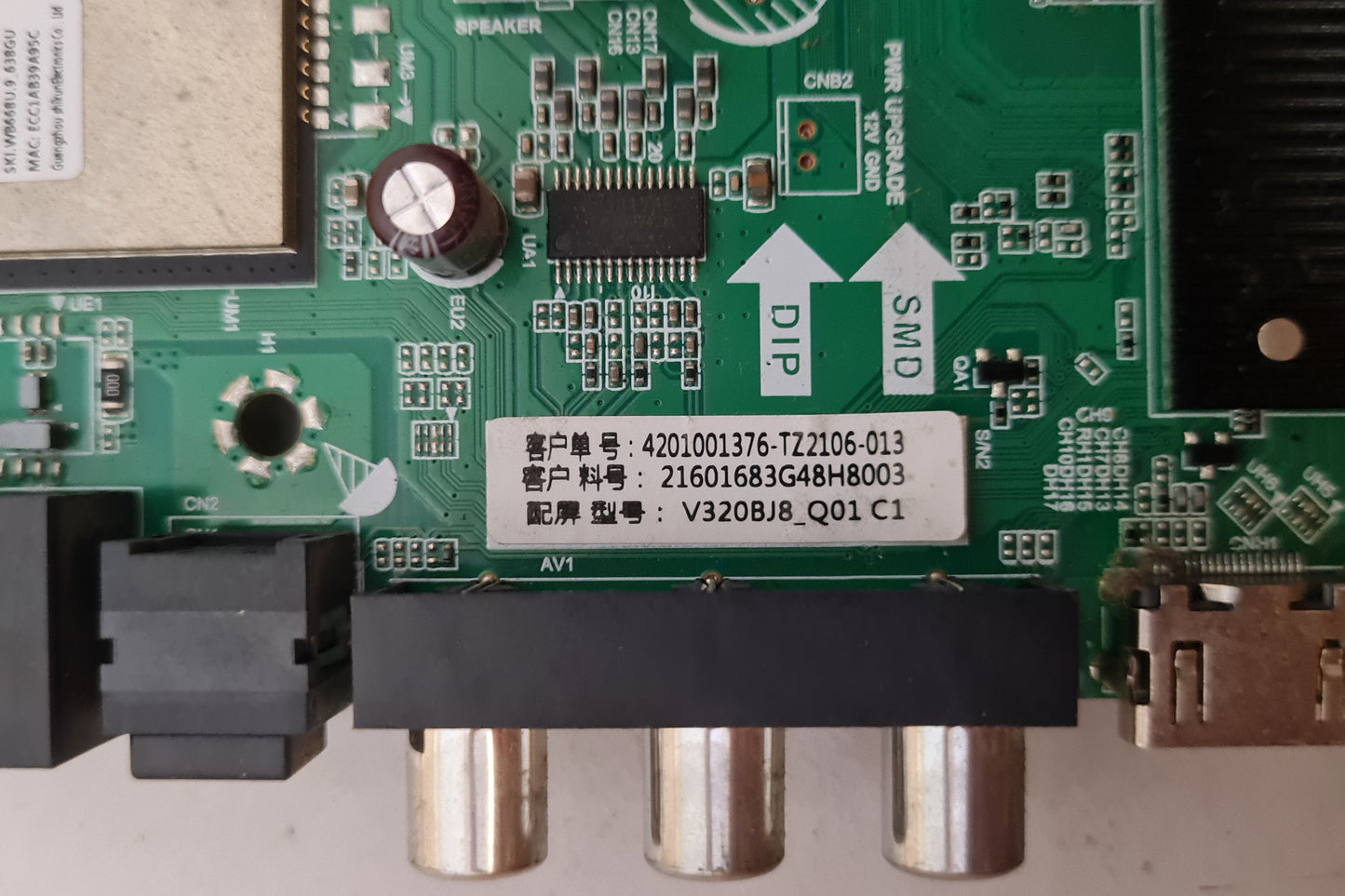 KOGAN KALED32RT9220SVA MAIN BOARD TP.MS6683.PB766 (T) EL.MT6683-FG48