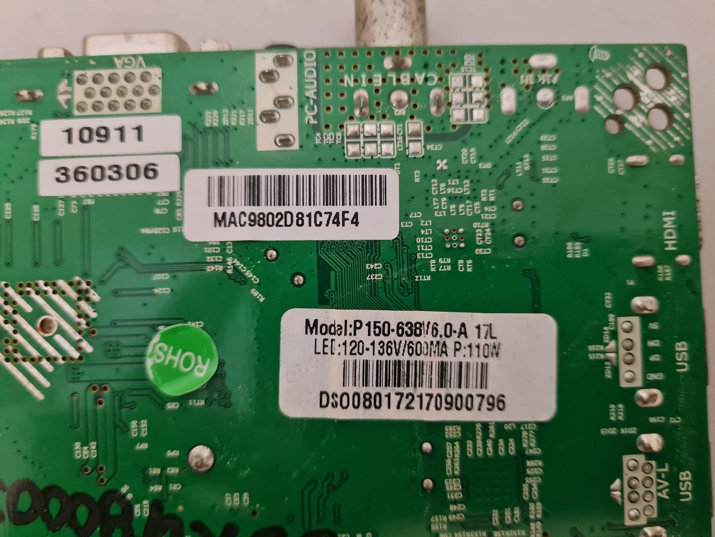 KOGAN KALED55KU8000SZC MAIN BOARD P150-638V6.0 17-04390328
