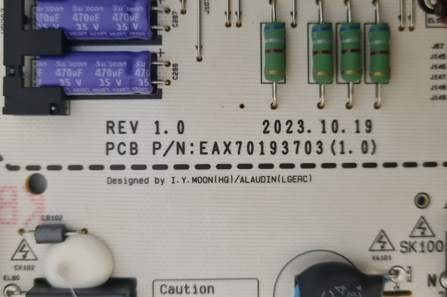LG OLED 65G4PSA POWER SUPPLY BOARD EAX70193703 1.0 LGPS65G4-24OP