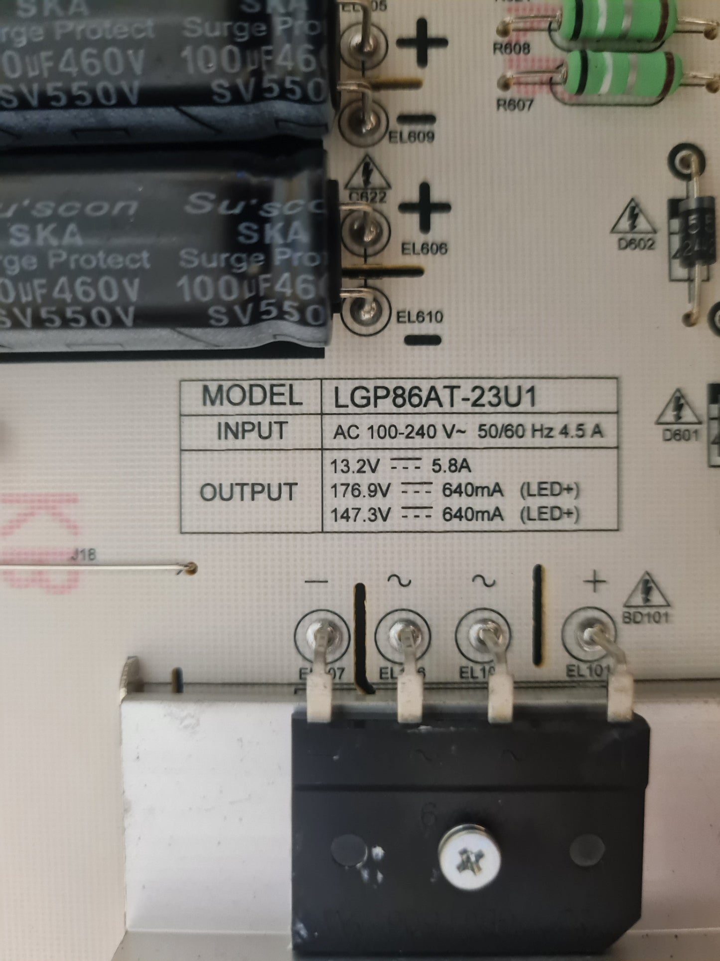 LG 86UT8050PSB POWER SUPPLY BOARD EAY65895431 TN6H65895431 LGP86AT-23U1