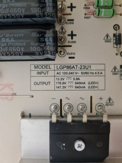 LG 86UT8050PSB POWER SUPPLY BOARD EAY65895431 TN6H65895431 LGP86AT-23U1