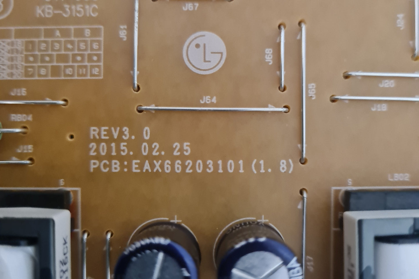 LG 47LF6300 POWER SUPPLY BOARD LGP4760RI-15CH2 EAX66203101 1.8 EAY63689101