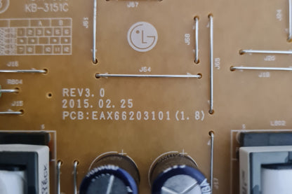 LG 47LF6300 POWER SUPPLY BOARD LGP4760RI-15CH2 EAX66203101 1.8 EAY63689101