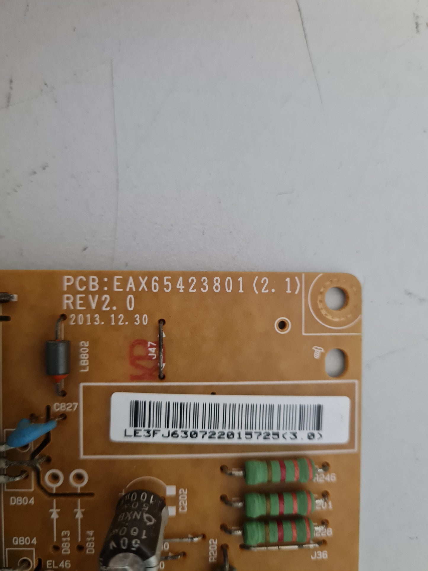 LG 60LB5610 POWER SUPPLY BOARD EAY63072201 EAX65423801 2.1 3PCR00367B