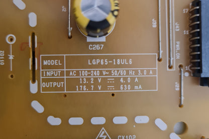 LG 65UK7550PTA POWER SUPPLY BOARD EAY64868601 EAX67645601 LGP65-18UL6