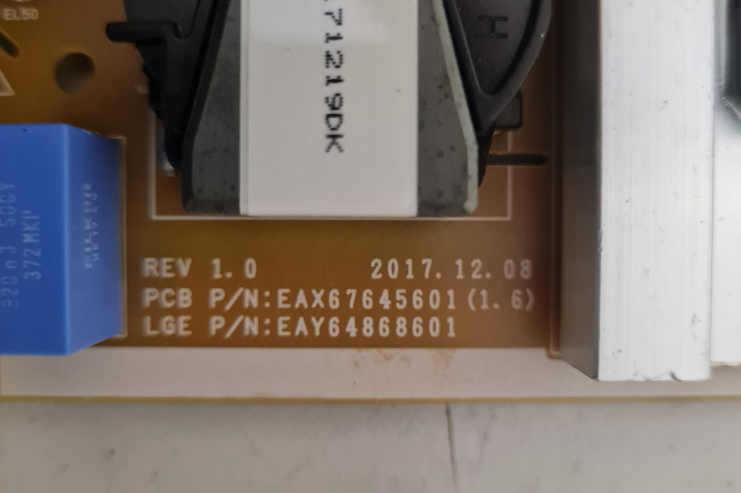 LG 65UK7550PTA POWER SUPPLY BOARD EAY64868601 EAX67645601 LGP65-18UL6
