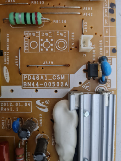SAMSUNG UA40ES5500 POWER SUPPLY BOARD BN44-00502A PD46A1_CSM