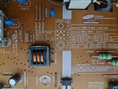 SAMSUNG UA40F5000 POWER SUPPLY BOARD L42SF_DSM BN44-00609A