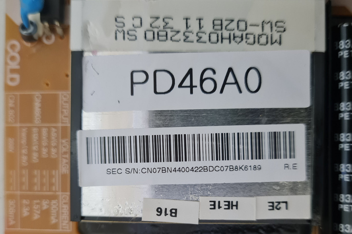 SAMSUNG UA40D5500 POWER SUPPLY BOARD BN44-00422B PD46A0_BDY