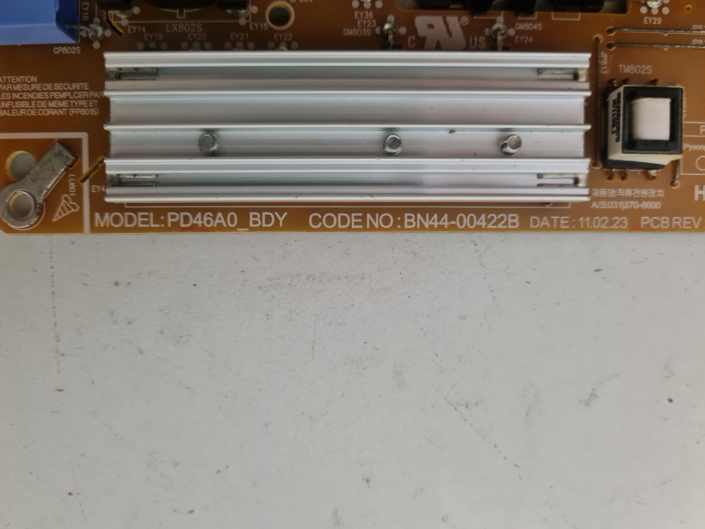 SAMSUNG UA40D5500 POWER SUPPLY BOARD BN44-00422B PD46A0_BDY