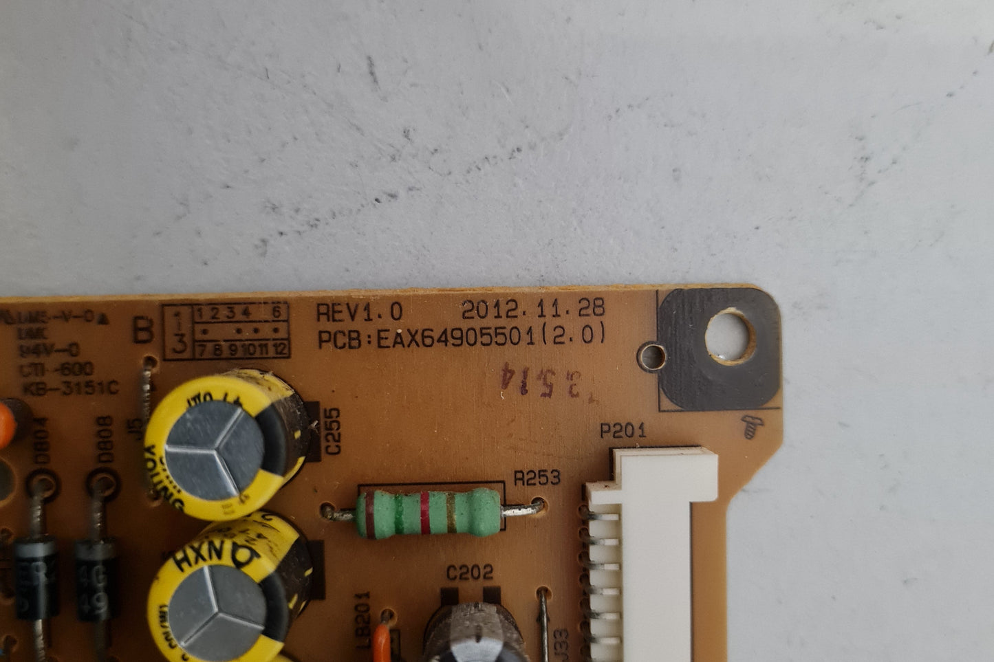 LG 50LA6230 POWER SUPPLY BOARD EAY62810801 EAX64905501 LGP4750-13PL2
